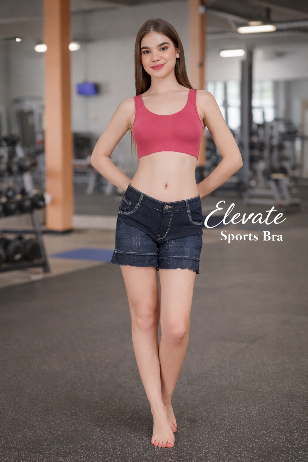 Elevate Sports Bra - Carrot Red