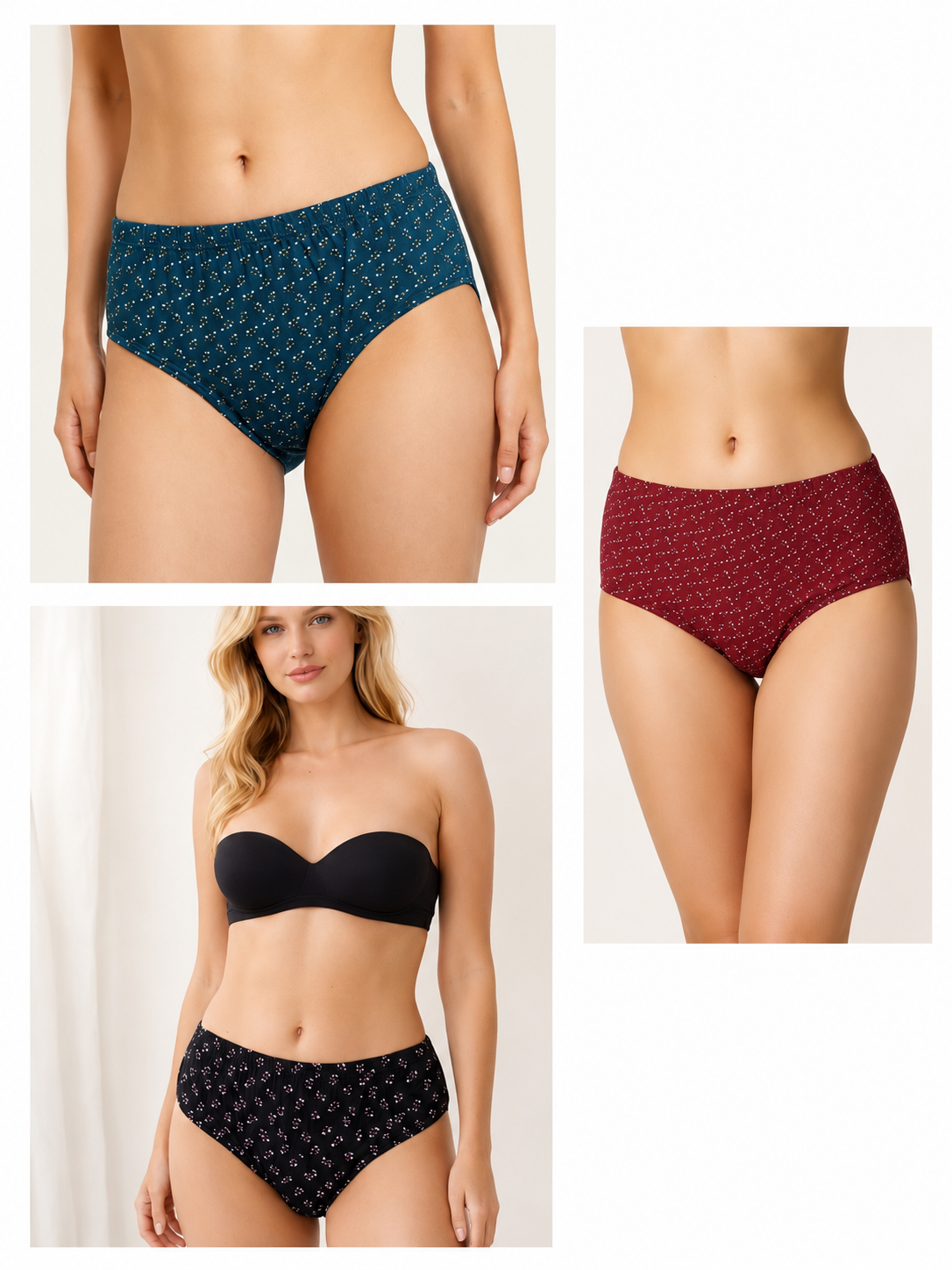 INTIMORA Yonika Signature Premium Cotton Printed Panties Pack of 5 (Assorted Colors & Prints)