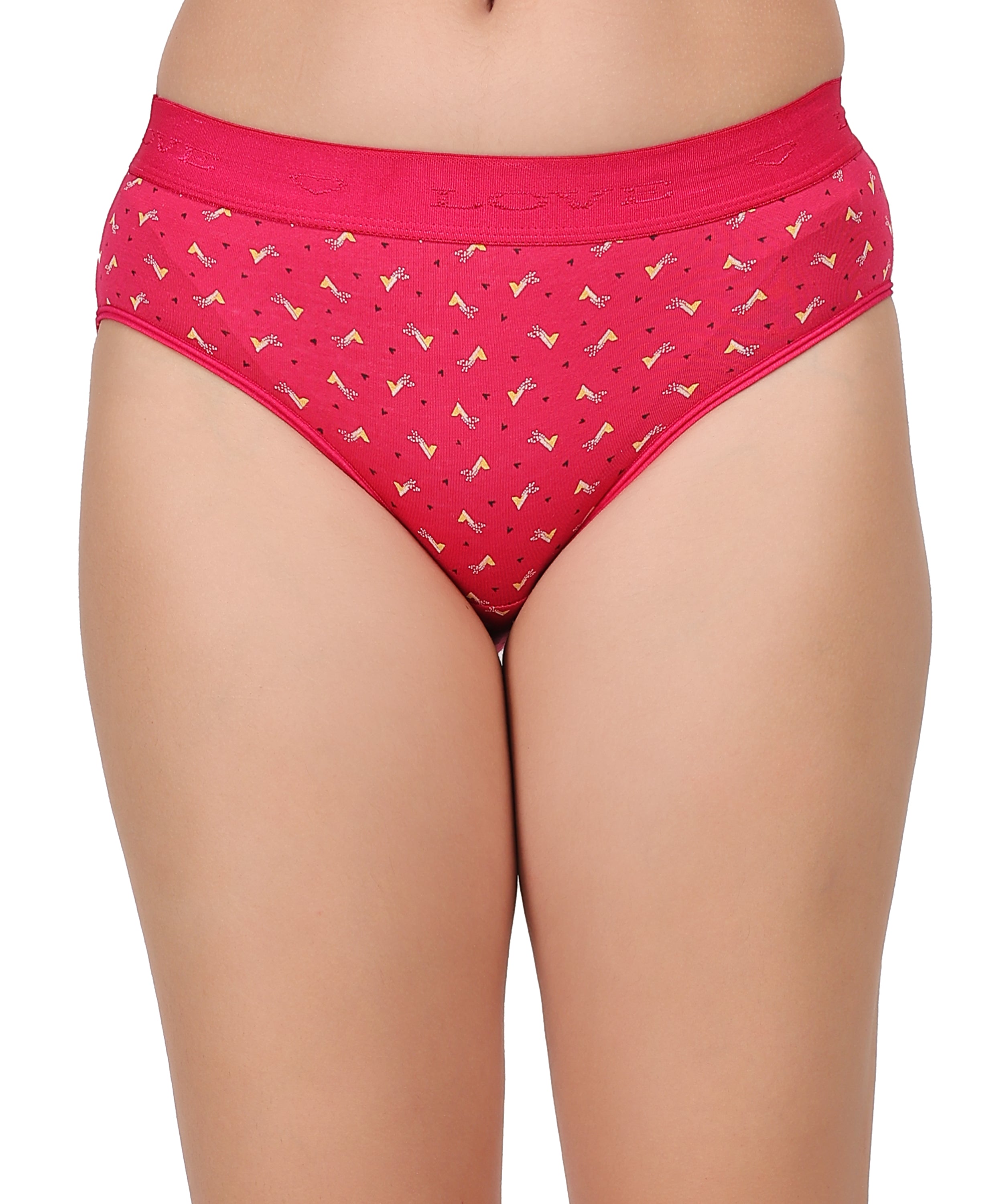 Yonika Mix Printed Panties – Pack of 3 | Love (Red & Pink) & Komal (Blue)