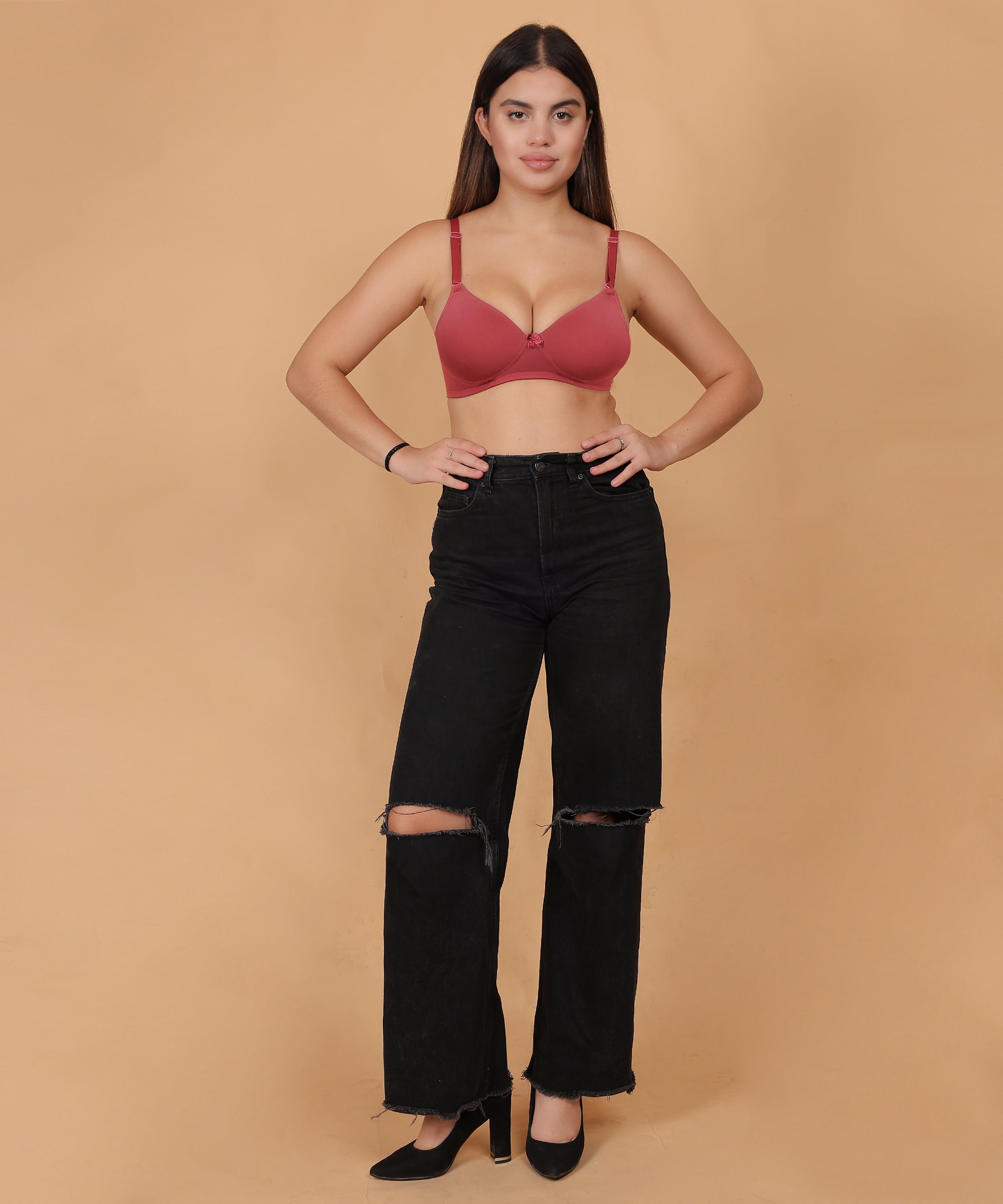 Cholivaa Raaga Padded Bra - Maroon – Effortless Lift, Everyday Comfort