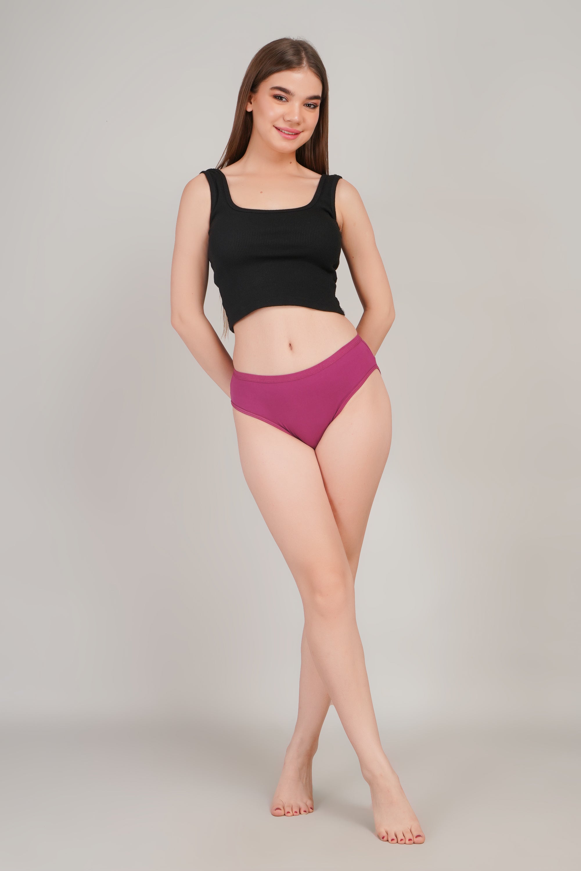 Yonika Komal Solid Panty – Dark Purple - Everyday Comfort in Style
