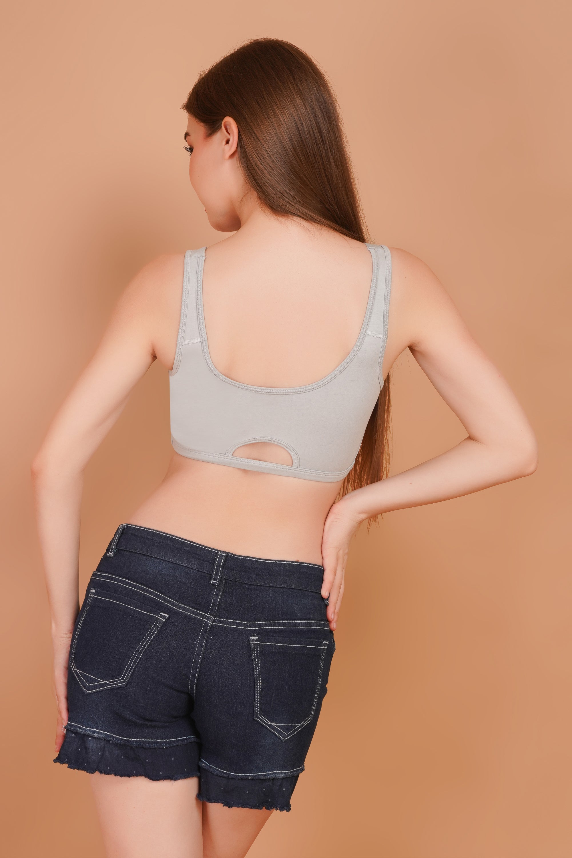 Sports Bra Pack of 3 | Beige, Navy Blue & Grey
