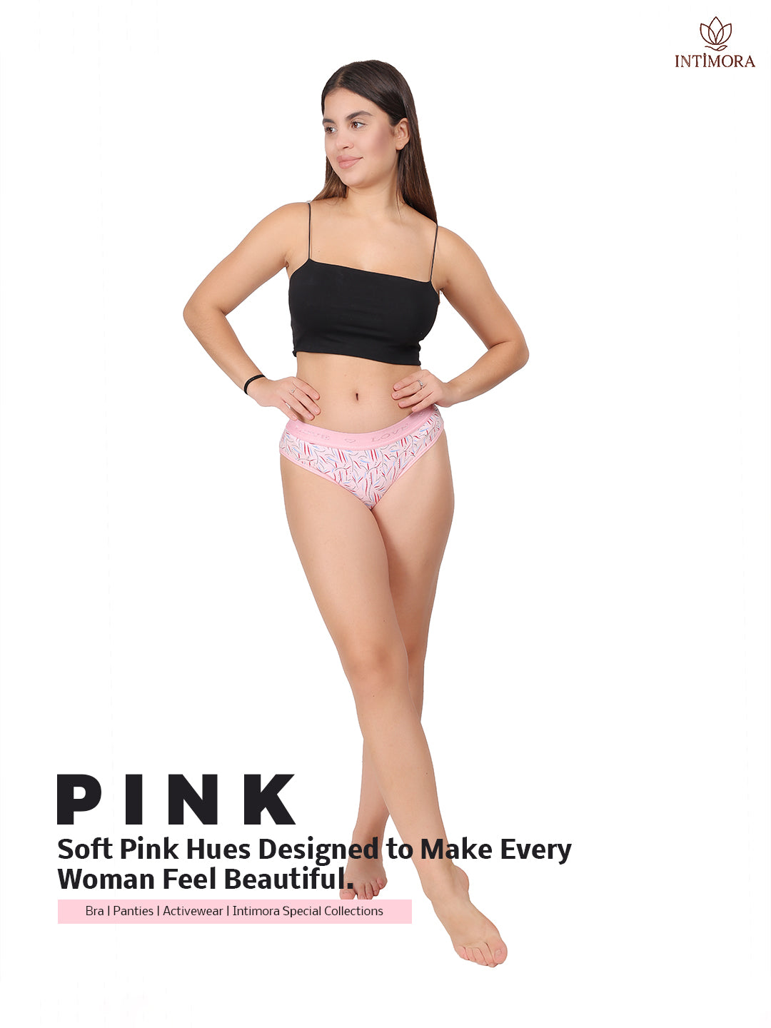 Yonika Love Printed Panties | Pack of 3 | Pink, Red &amp; Light Grey