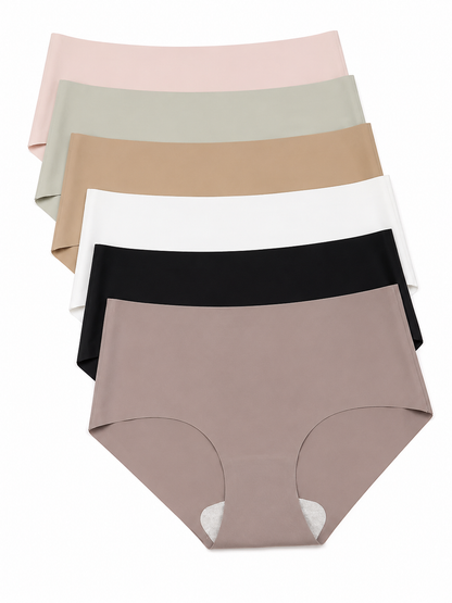 INTIMORA Yonika Seamless Panties Pack of 5 – No VPL, Mid Rise Invisible Fit (Ultra Soft Stretch - Assorted Colors))