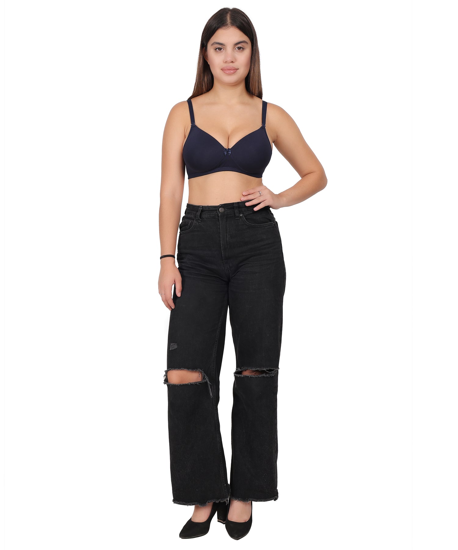 Cholivaa Raaga Padded Bra - Navy Blue – Effortless Lift, Everyday Comfort