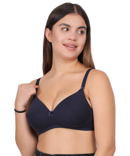 Cholivaa Raaga Padded Bra - Navy Blue – Effortless Lift, Everyday Comfort