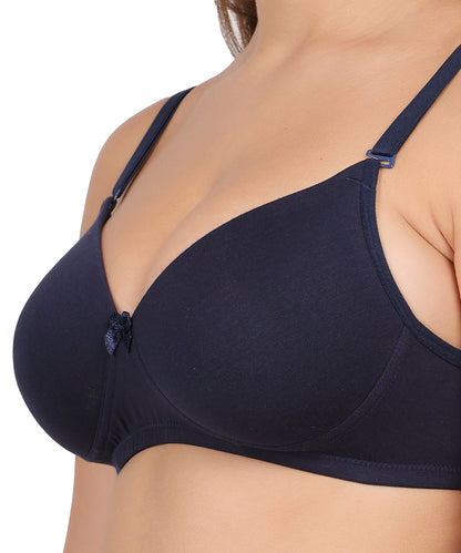 Cholivaa Raaga Padded Bra - Navy Blue – Effortless Lift, Everyday Comfort