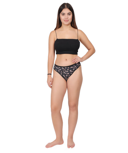 INTIMORA Comfort Variety Panties Pack of 5 – Printed Cotton, Lycra &amp; Interlock Panties (Assorted Colors &amp; Prints)