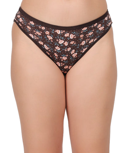 INTIMORA Yonika Komal Pack of 5 Lycra Printed Panties – Stretch Fit Mid Rise Everyday Comfort (Assorted)
