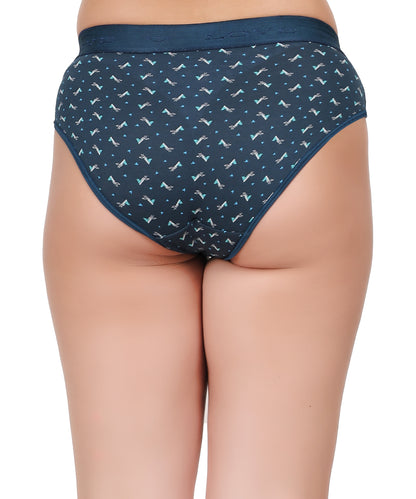 Yonika Love Printed Panties | Pack of 3 | Deep Grey, Pink &amp; Deep Blue