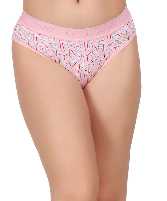 Yonika Love Series – Pink - Printed Mid-Rise Panty
