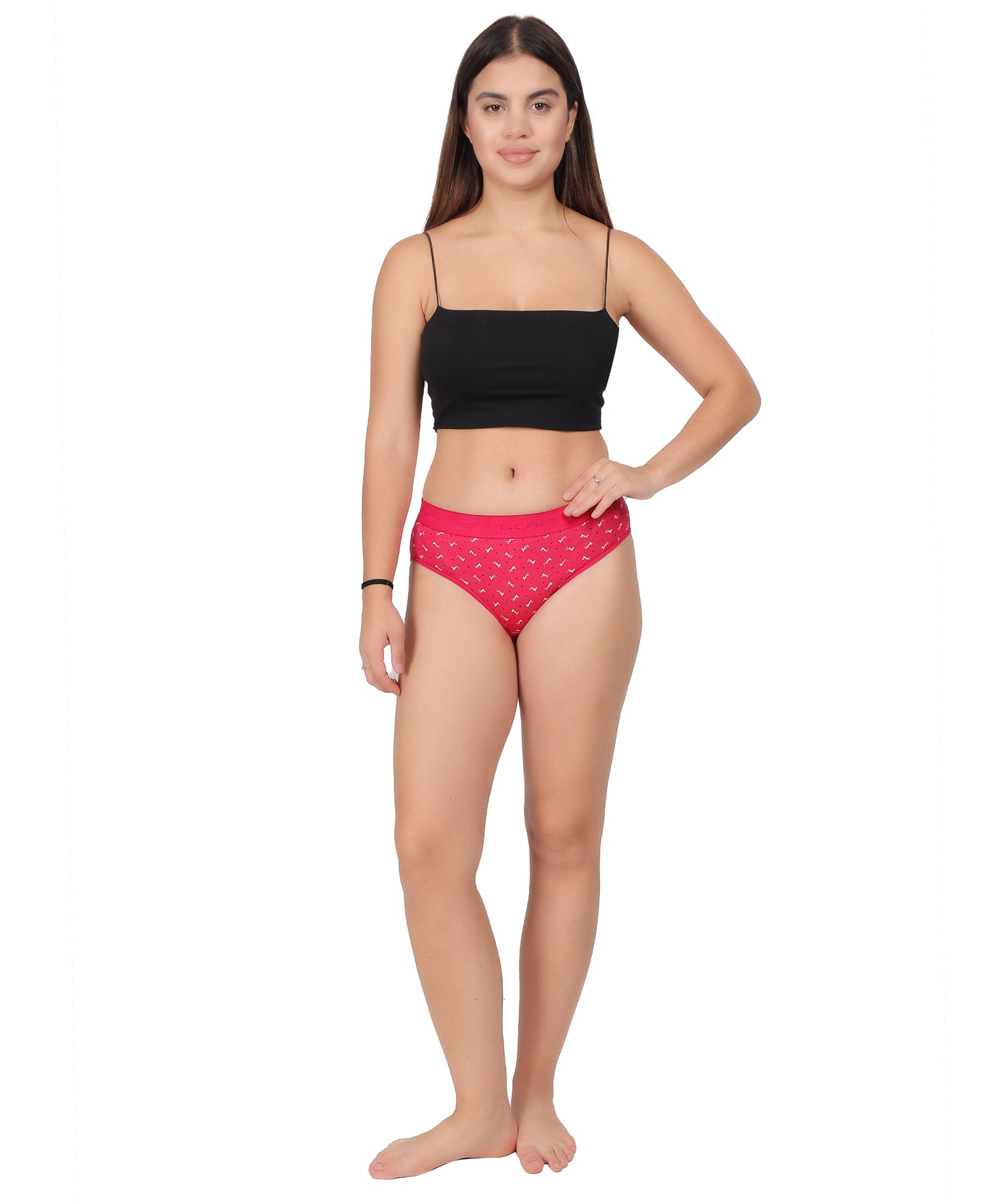 Yonika Love Series – Red - Printed Mid-Rise Panty