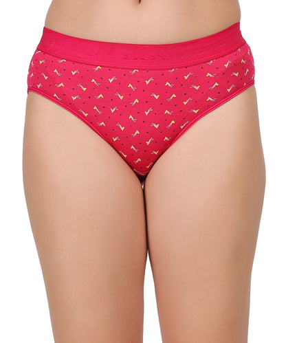 Yonika Love Series – Red - Printed Mid-Rise Panty