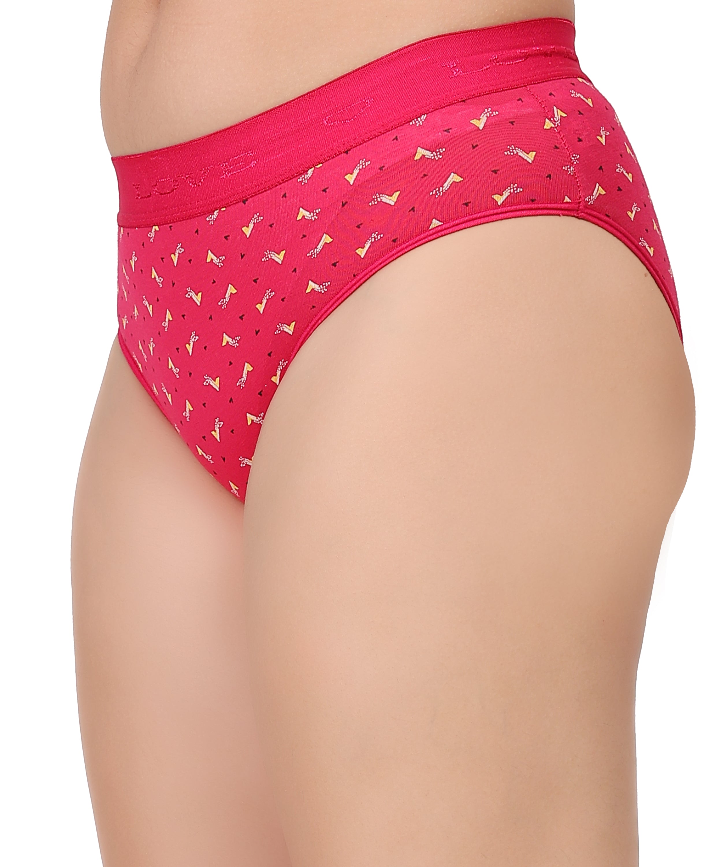 Yonika Love Series – Red - Printed Mid-Rise Panty