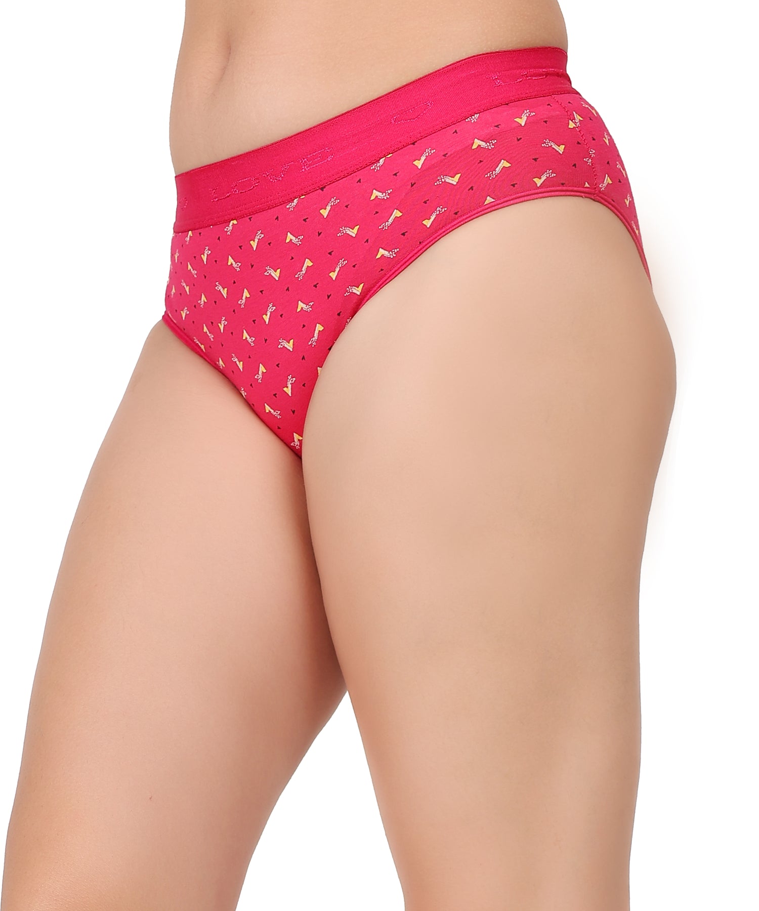 Yonika Love Series – Red - Printed Mid-Rise Panty