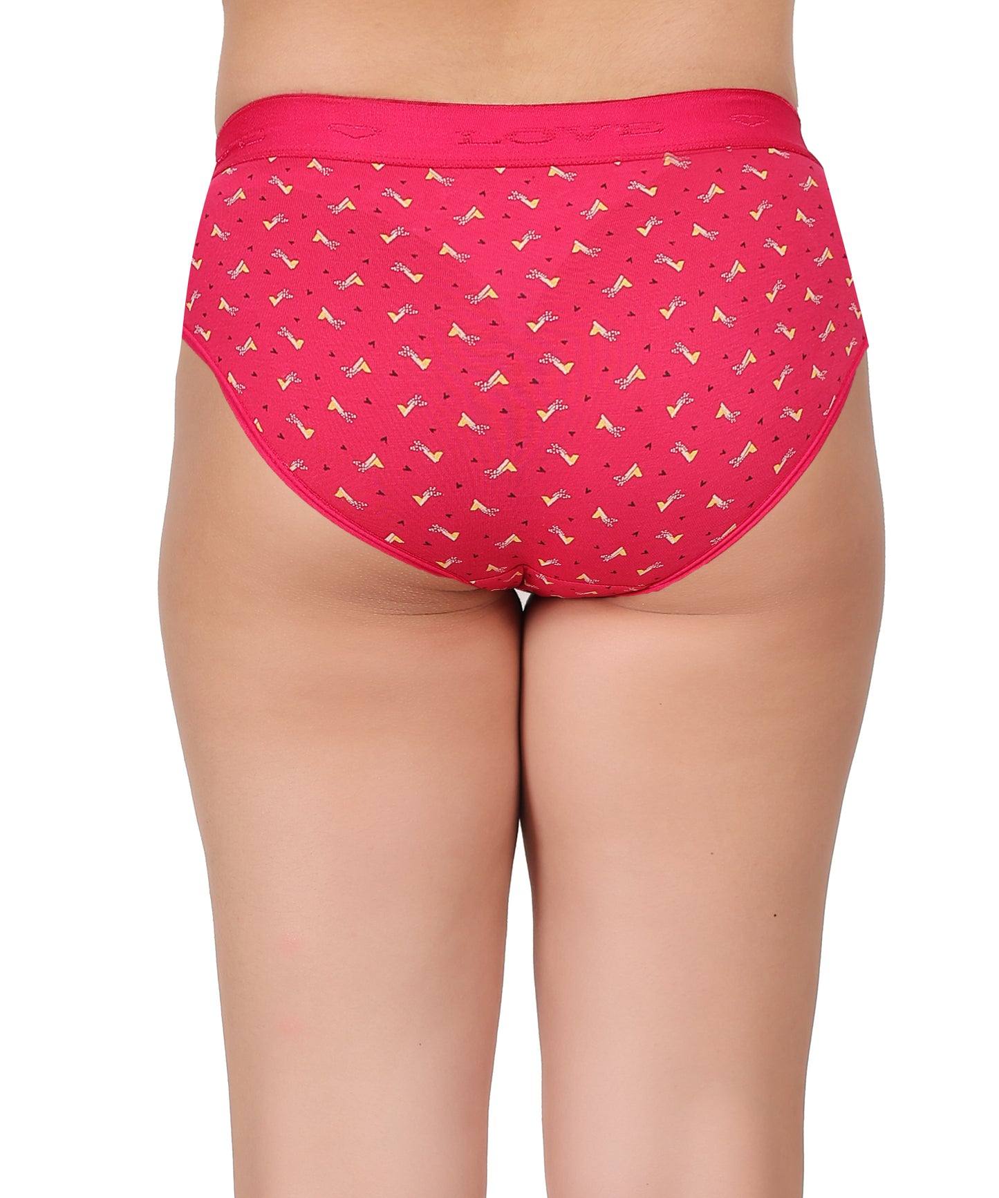 Yonika Love Series – Red - Printed Mid-Rise Panty