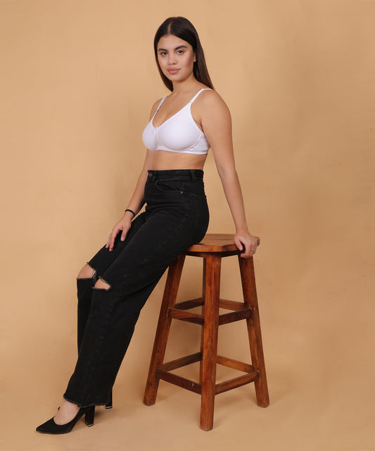 Cholivaa Raaga Non-Padded - White - Everyday Bra