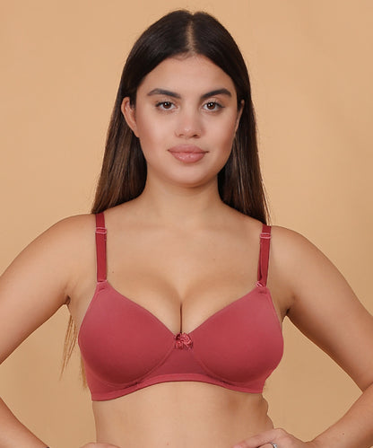 Cholivaa Raaga Padded Bra - Maroon – Effortless Lift, Everyday Comfort