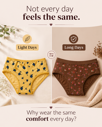 INTIMORA Yonika Pack of 5 Interlock Printed Panties – Mid Rise Comfort+ (Assorted Colors &amp; Prints)