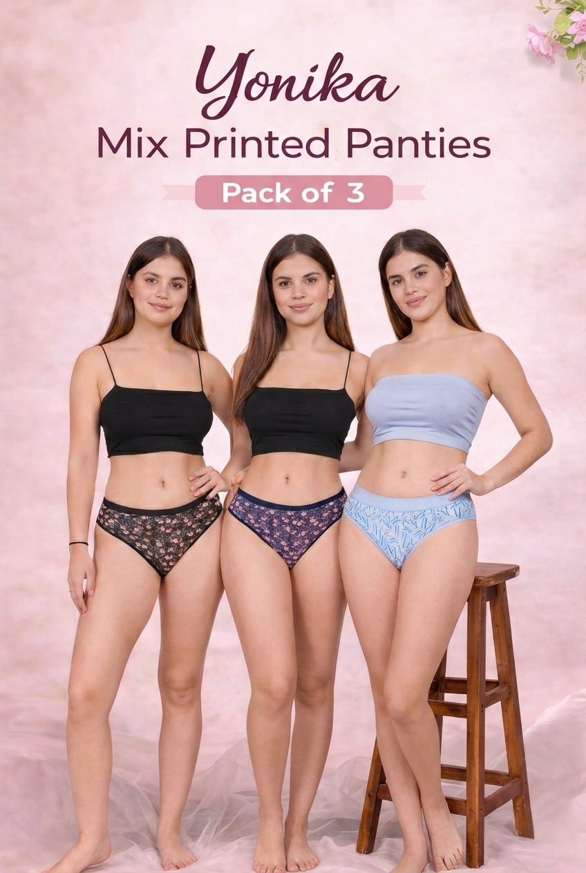 Mix Pack – Yonika Love &amp; Komal Panties (Set of 3 Assorted)