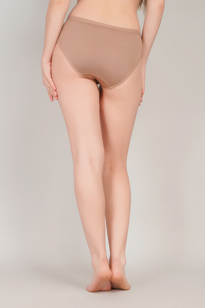 Yonika Komal Solid Lycra Panties – Pack of 3 (Dark Red, Grey &amp; Light Brown)