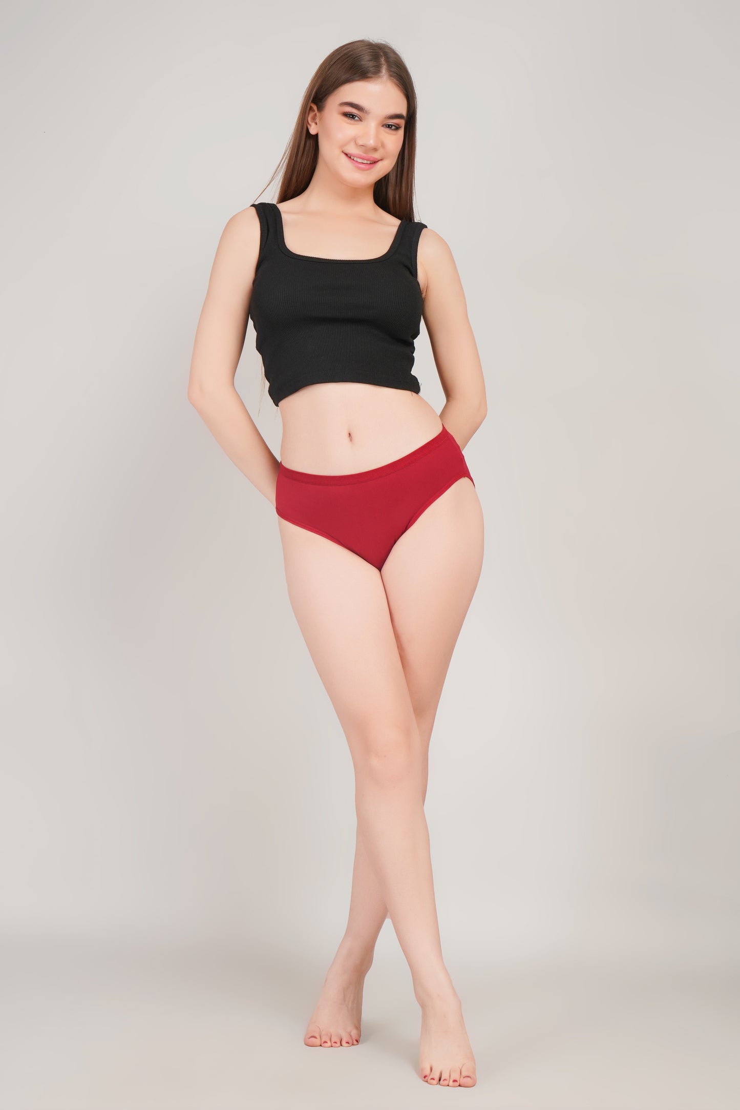 Yonika Komal Solid Panty – Dark Red - Everyday Comfort in Style