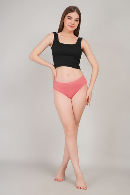 Yonika Komal Solid Panty – Pink - Everyday Comfort in Style