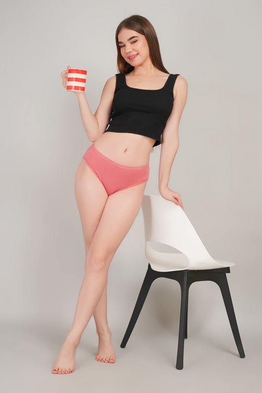 Yonika Komal Solid Panty – Pink - Everyday Comfort in Style