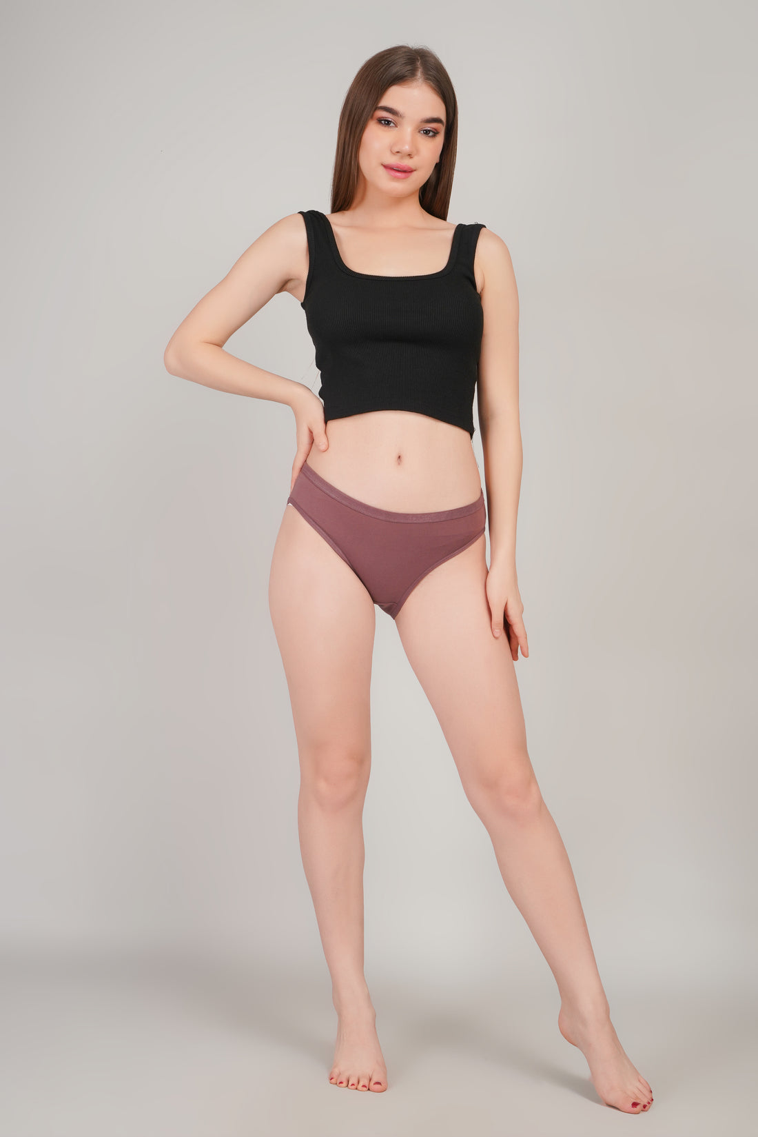 Yonika Komal Solid Panty – Dark Brown - Everyday Comfort in Style