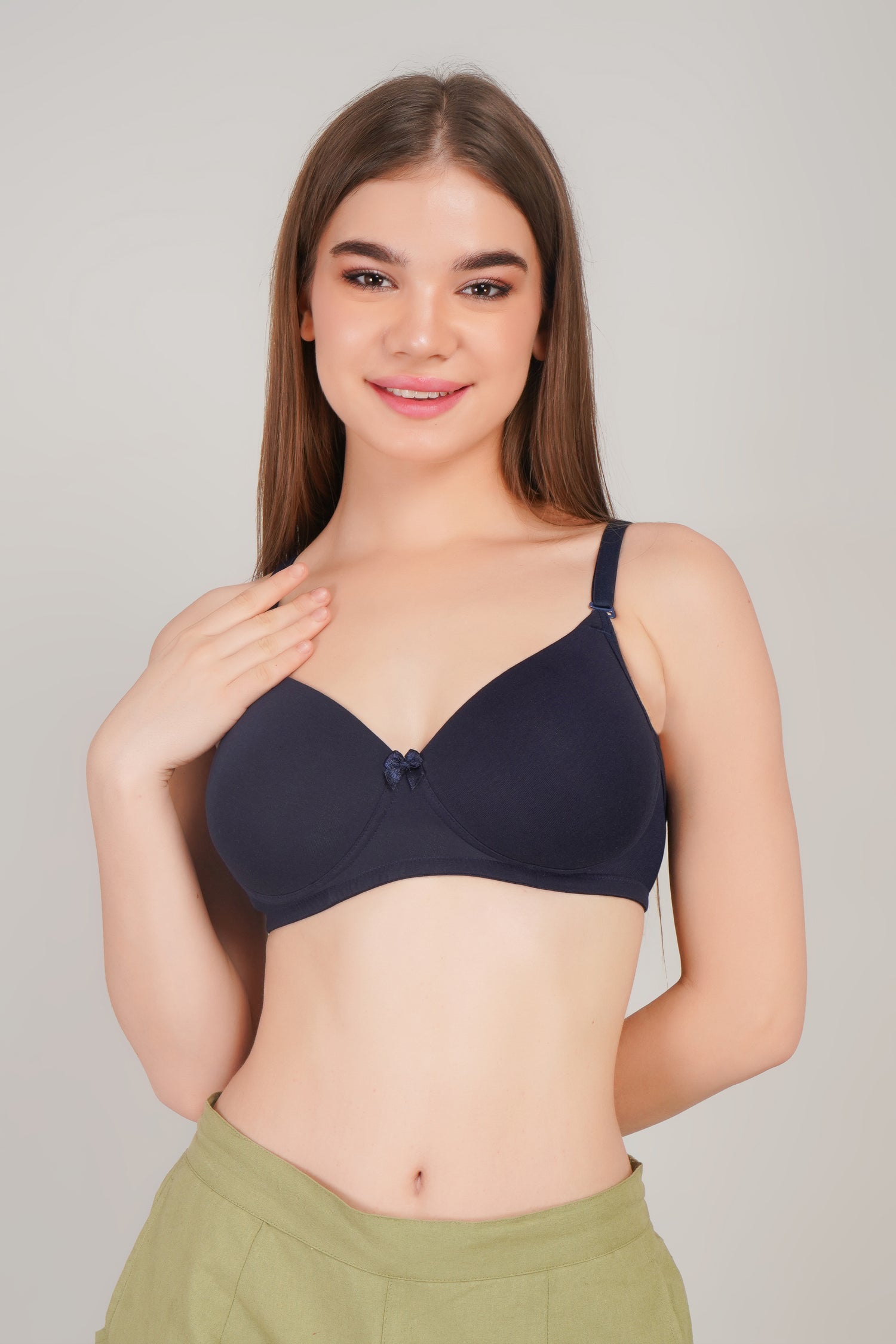 Everyday Duo Bra Pack of 2 – Beige (Non-Padded) &amp; Navy Blue (Padded)
