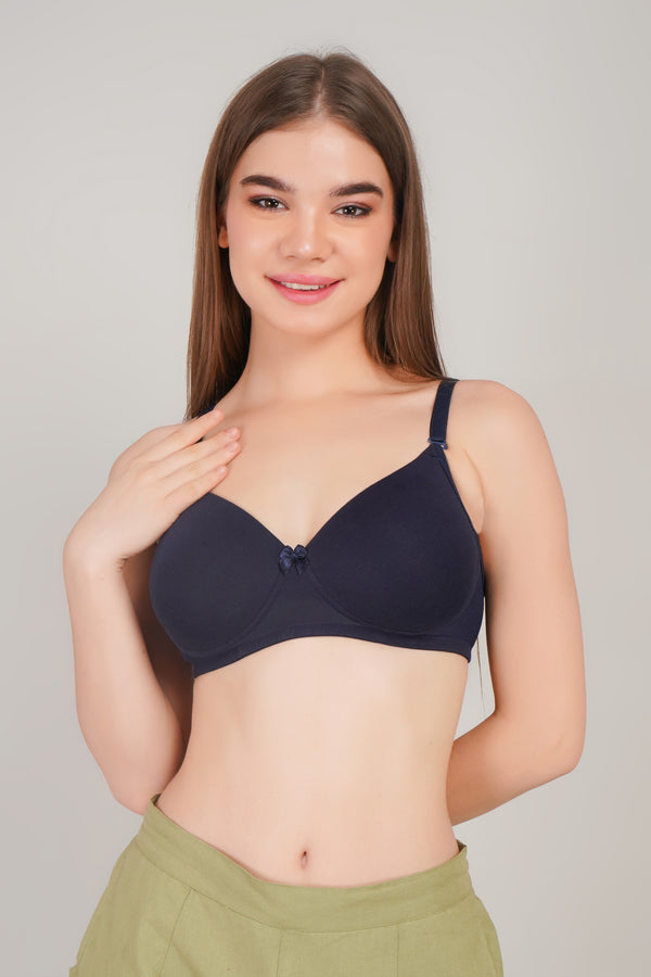 Pack of 2 Bra's - Beige & Navy Blue