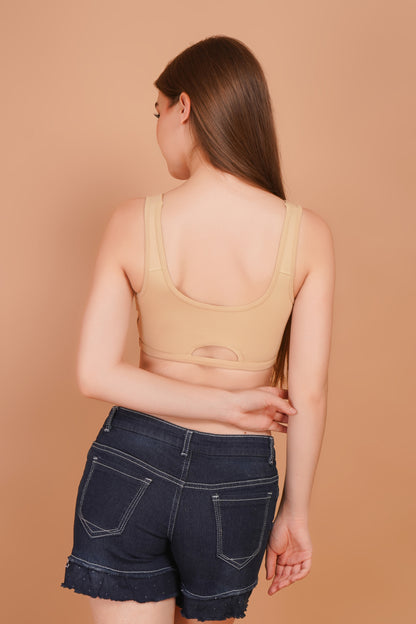 Sports Bra Pack of 3 | Beige, Navy Blue &amp; Grey