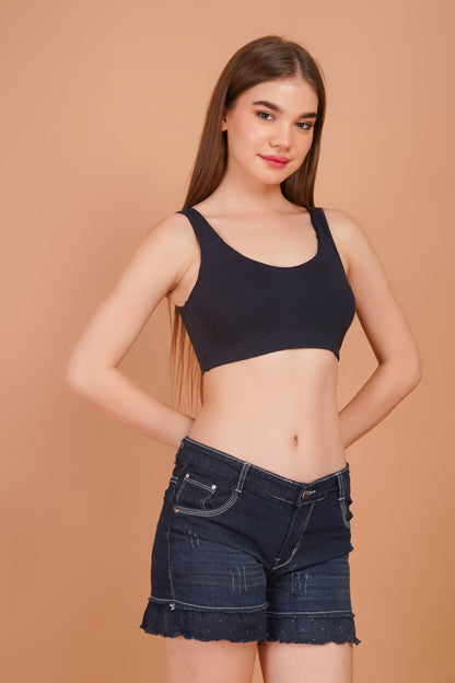 Sports Bra Pack of 3 | Beige, Navy Blue &amp; Grey