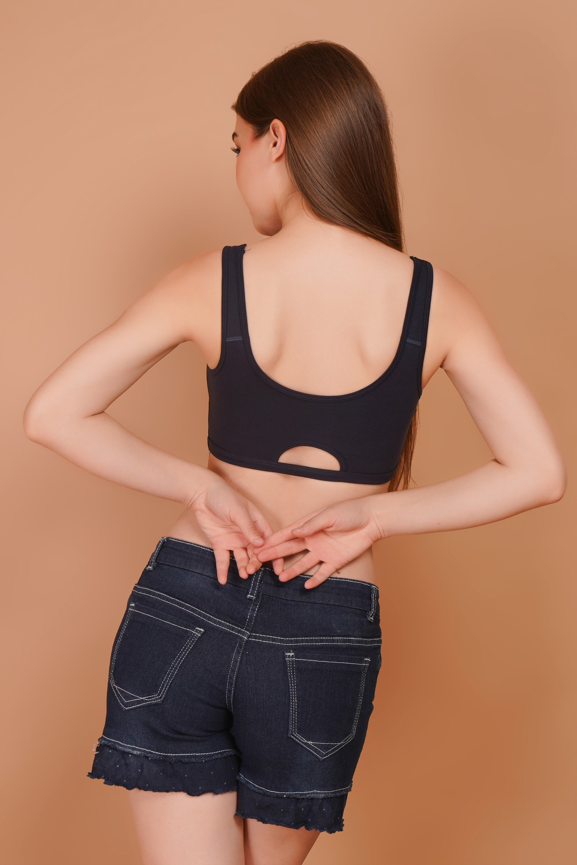 Sports Bra Pack of 3 | Beige, Navy Blue &amp; Grey