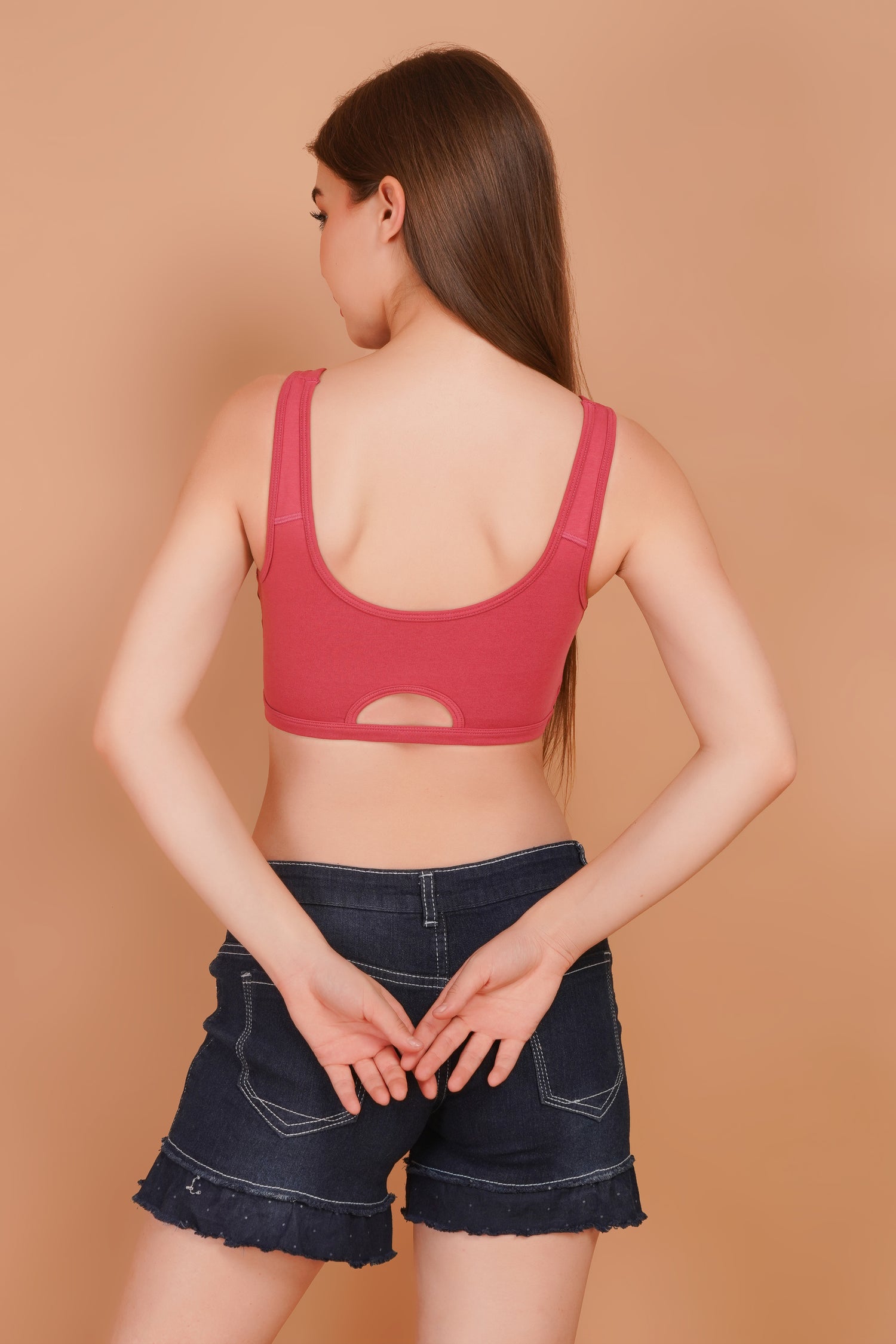 Elevate Sports Bra - Carrot Red