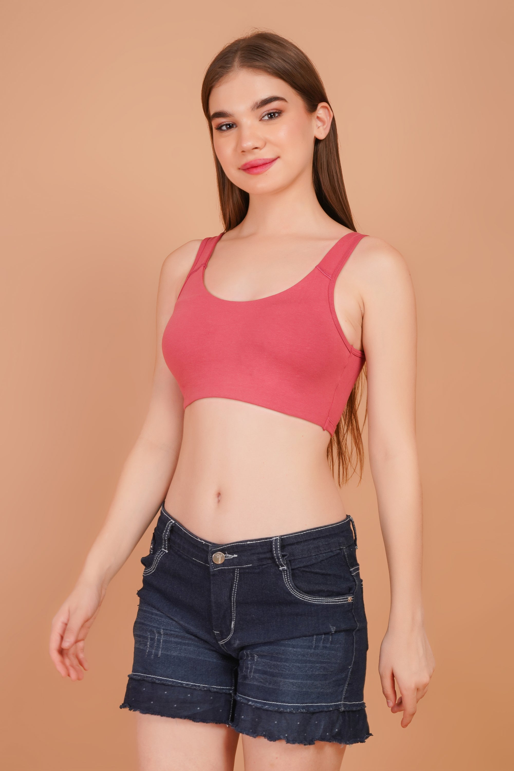 Elevate Sports Bra - Carrot Red