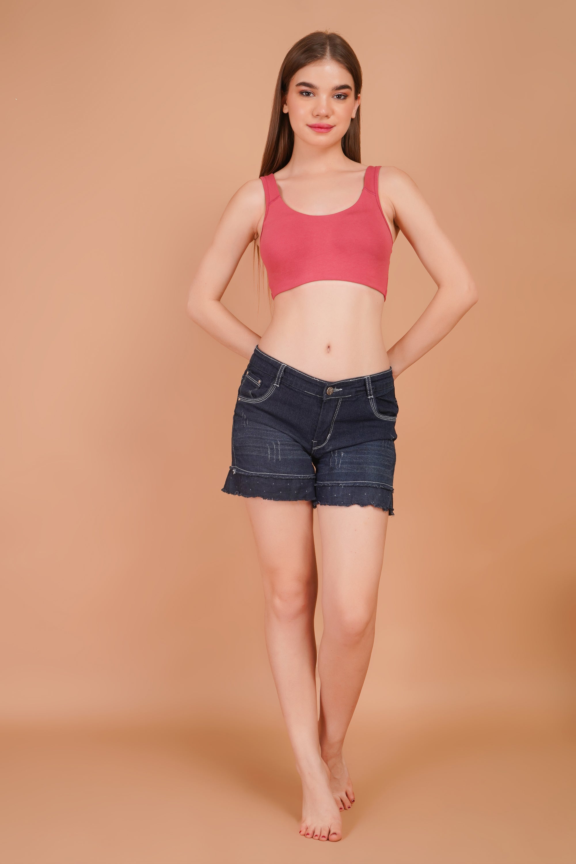 Elevate Sports Bra - Carrot Red