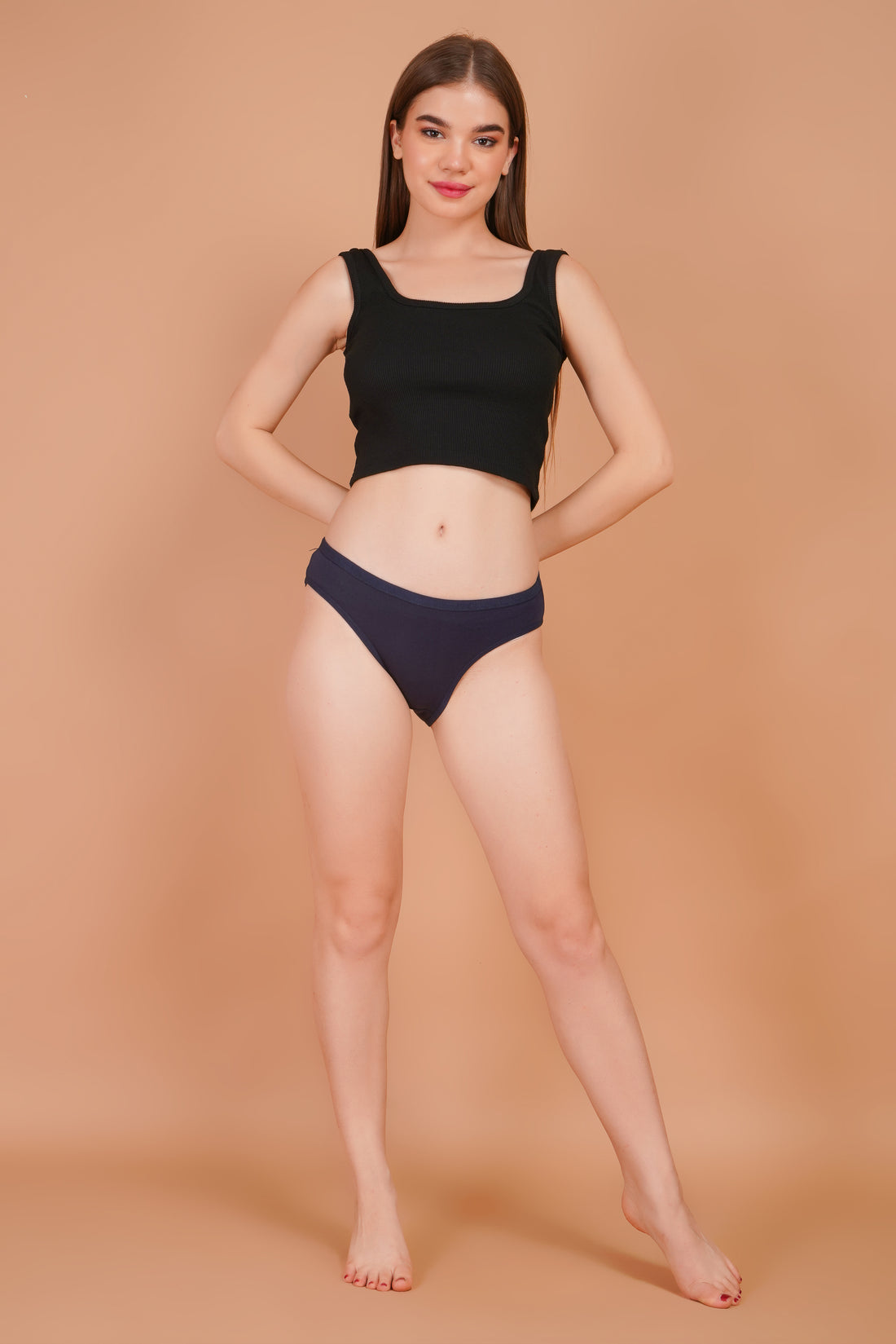 Yonika Komal Solid Panty – Navy Blue - Everyday Comfort in Style