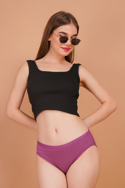 Yonika Komal Solid Lycra Panties | Pack of 3 | Soft Stretch Everyday Comfort