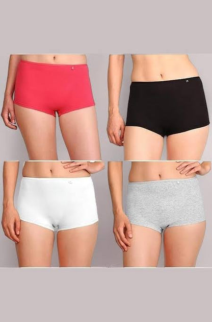 INTIMORA Premium Comfort Boy Shorts Pack of 3 – Soft Stretch Full Coverage Boyshort Panties for Women